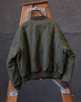 Waxed Canvas Quilted MA1 Bomber Jacket