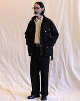 Black Selvedge Type II Denim Jacket in black – full outfit on model