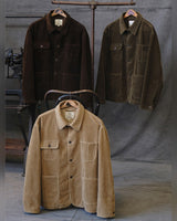 Corduroy Chore Jacket in three colours – hanging
