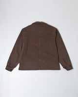 French Work Jacket in brown – back view, flat lay