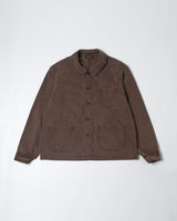French Work Jacket in brown – front view, flat lay