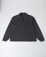 French Work Jacket in grey – front view, flat lay