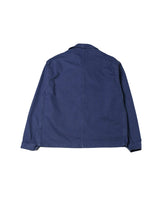French Work Jacket in work blue – back view, flat lay