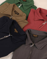 Half-zip Collared Sweatshirt – Heavyweight Cotton, Charcoal