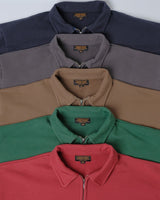 Half-zip Collared Sweatshirt – Heavyweight Cotton, Green