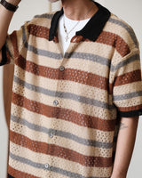 Open-Knit Striped Shirt Labour Union Clothing-Since 1986 | Vintage Inspired Heritage Menswear