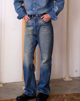 Flared Faded Jeans
