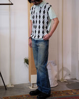 Diamond Pattern Knitted Polo Labour Union Clothing-Since 1986 | Vintage Inspired Heritage Menswear