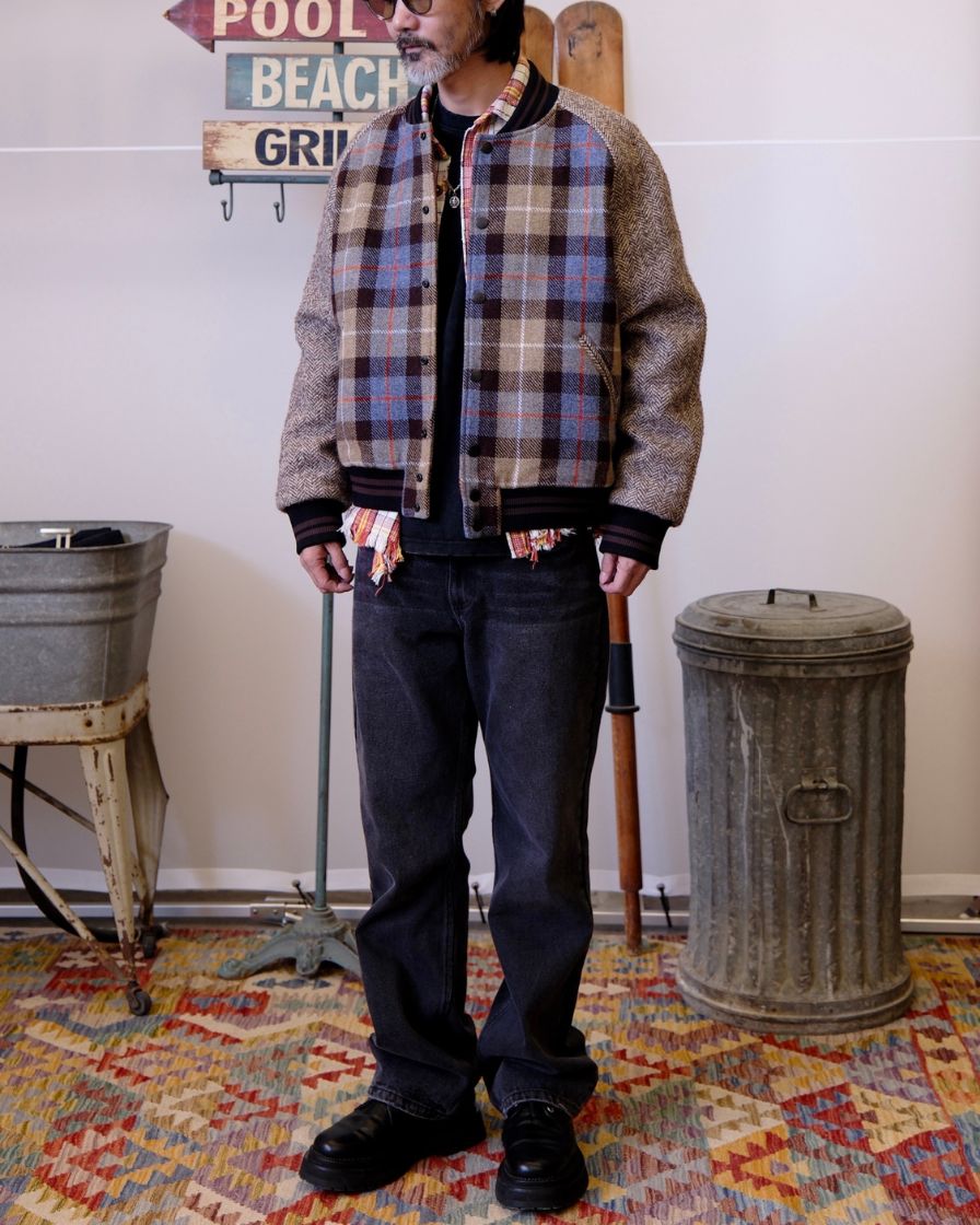 Spliced Tweed Baseball Jacket – Labour Union Clothing-Since 1986
