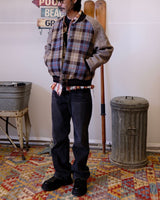 Spliced Tweed Baseball Jacket