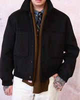 Wool Utility Jacket, Black