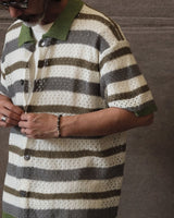 Hole-punched Stripe Shirt