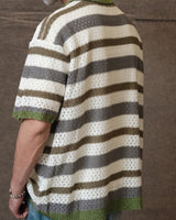 Hole-punched Stripe Shirt