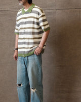 Hole-punched Stripe Shirt