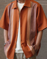 Stripe Front Panel Bowling Shirt