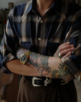 Flannel Shirt Blue Check LabourUnionClothing