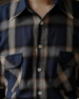 Flannel Shirt Blue Check LabourUnionClothing