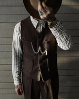 Ambassador Three-Pieces-Suit Waistcoat-Brown LabourUnionClothing