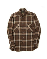 Flannel Shirt Brown Check LabourUnionClothing