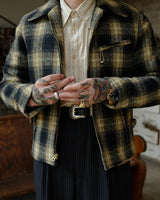 LabourUnion-handmade-clothing-american-retro-vintage-style-menswear-1930s-Mustard-Plaid-Sports-Jacket