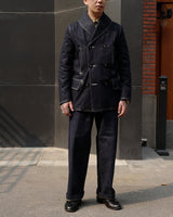 LabourUnion-handmade-clothing-american-retro-vintage-style-menswear-US-navy-1930s-Denim-Shawl-Peacoat