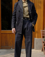LabourUnion-handmade-clothing-american-retro-vintage-style-menswear-US-navy-1930s-Denim-Shawl-Peacoat