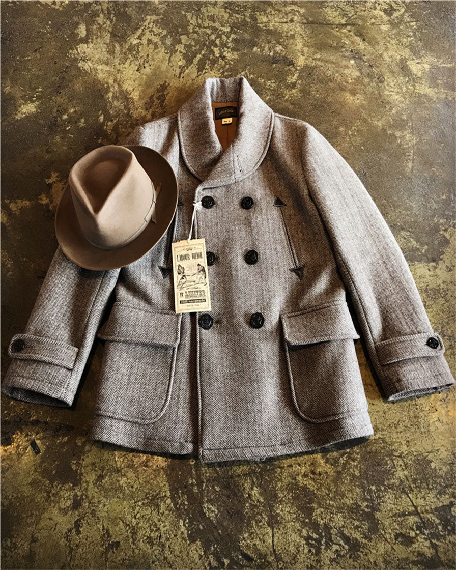 Double-Breasted Shawl Collar Peacoat – Labour Union Clothing-Since