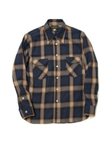 Flannel Shirt Blue Check LabourUnionClothing
