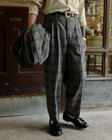 LabourUnion-handmade-clothing-american-retro-vintage-style-menswear-bottoms-Grey-Check-Trousers