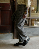 LabourUnion-handmade-clothing-american-retro-vintage-style-menswear-bottoms-Grey-Check-Trousers