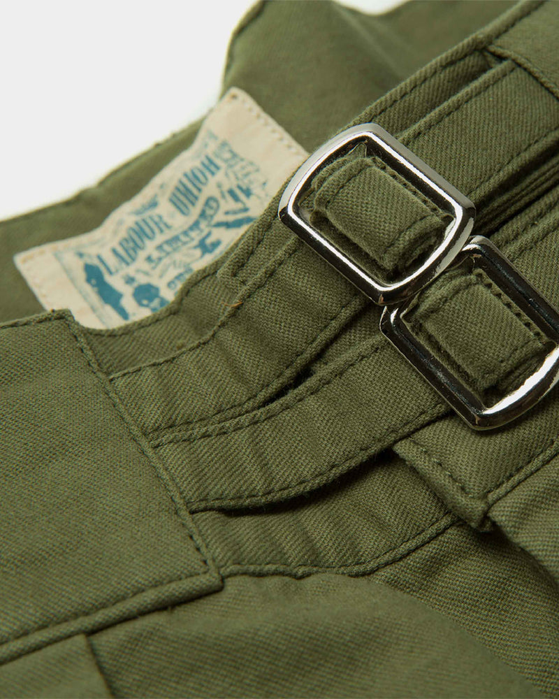 LabourUnion-clothing-american-retro-vintage-handmade-menswear-shorts-British-Army-Double-Buckle -Gurkha-Shorts-green-doublebuckle-1
