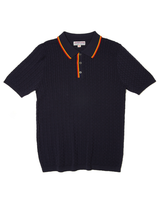 Jacquard Color Stripe Collar Polo Shirt LabourUnionClothing