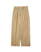 Double Pleated Single Buckle Trousers LabourUnionClothing