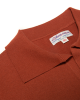 Labourunion-clothing-handemade-american-retro-vintage-style-menswear-tops-LU140_Orange_Fly_Coallr_Buttonless_polo_Shirt