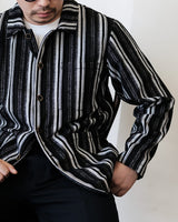 Multitrack Striped Chore Jacket LabourUnionClothing