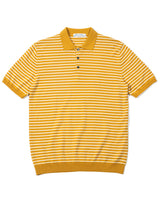 Pique Striped Polo Shirt LabourUnionClothing