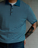 Pique Striped Polo Shirt LabourUnionClothing