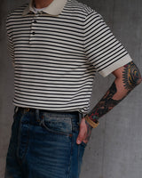 Pique Striped Polo Shirt LabourUnionClothing