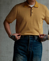 Pique Striped Polo Shirt LabourUnionClothing
