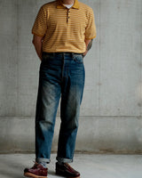 Pique Striped Polo Shirt LabourUnionClothing