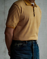 Pique Striped Polo Shirt LabourUnionClothing