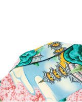 Temple Painting Printed Aloha Shirt