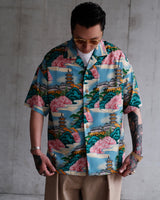Temple Painting Printed Aloha Shirt