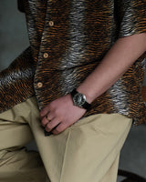 Tiger Pattern Printed Aloha Shirt