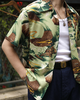 Labourunion_clothing_handemade_american_retro_vintage_style_menswear_Ukiyo-e_Mountain_Falcon_Green_Aloha_Shirt