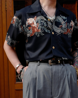 Labourunion_clothing_handemade_american_retro_vintage_style_menswear_tops_Entrenched_DragonTiger_Ukiyo-e_BLK_Aloha_Shirt
