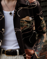Labourunion_clothing_handemade_american_retro_vintage_style_menswear_tops_Noh_Mask_BLK_Aloha_Shirt