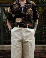 Labourunion_clothing_handemade_american_retro_vintage_style_menswear_tops_Noh_Mask_BLK_Aloha_Shirt