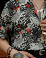 Labourunion_clothing_handemade_american_retro_vintage_style_menswear_tops_Rooster_Pattern_Aloha_Shirt