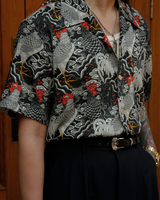 Labourunion_clothing_handemade_american_retro_vintage_style_menswear_tops_Rooster_Pattern_Aloha_Shirt